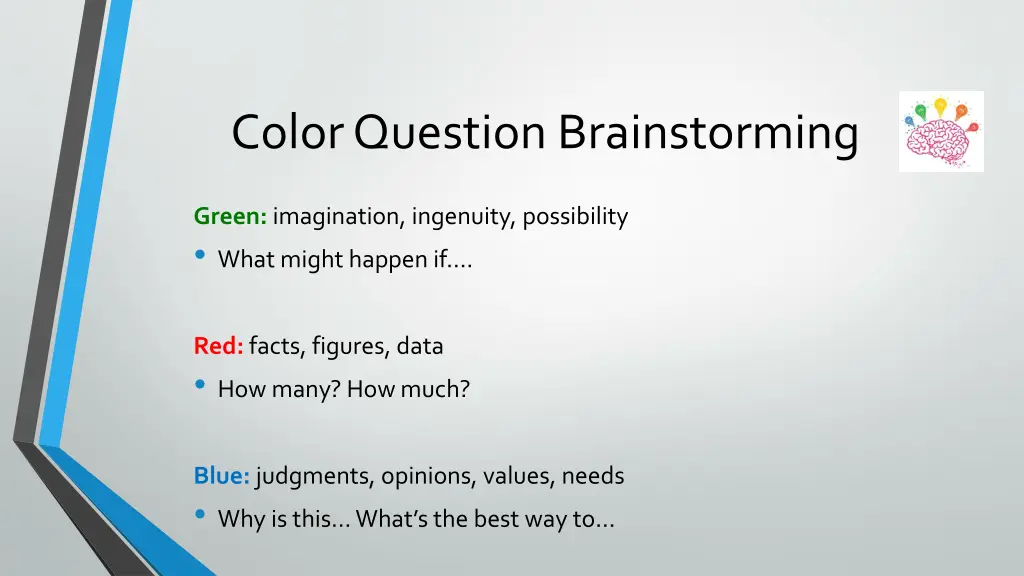 color question brainstorming