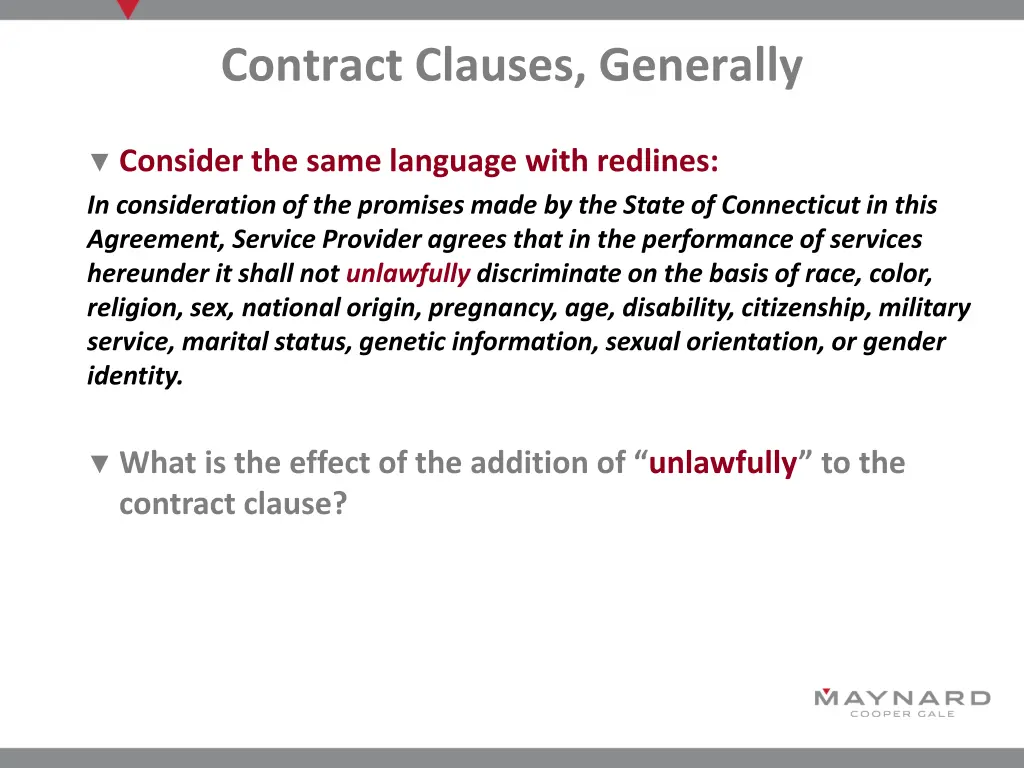 contract clauses generally 1