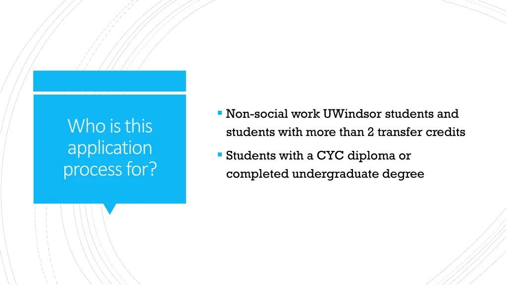 non social work uwindsor students and students