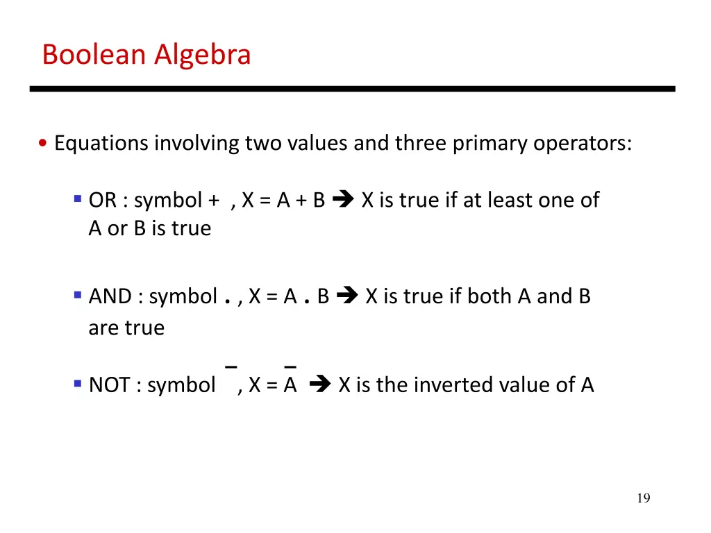 boolean algebra