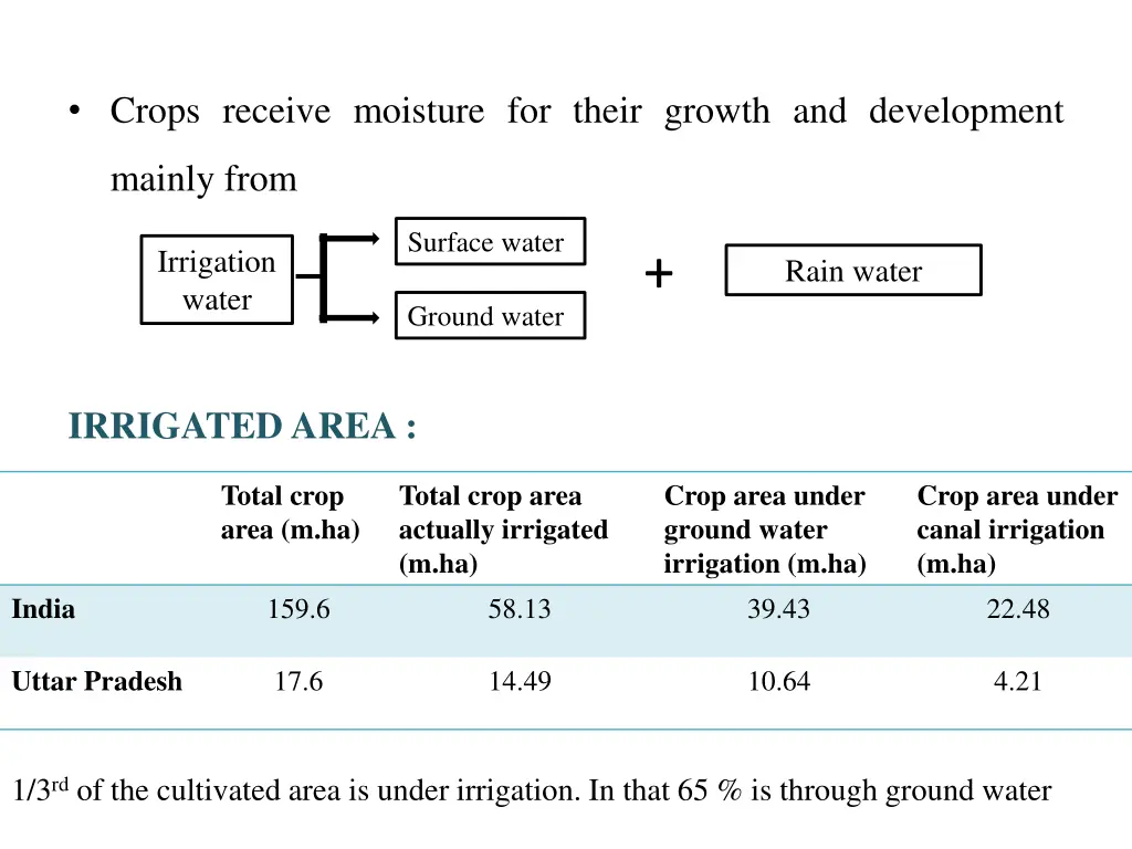 crops receive moisture for their growth
