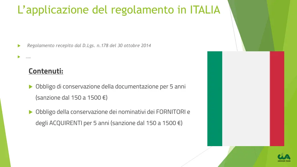 l applicazione del regolamento in italia 1