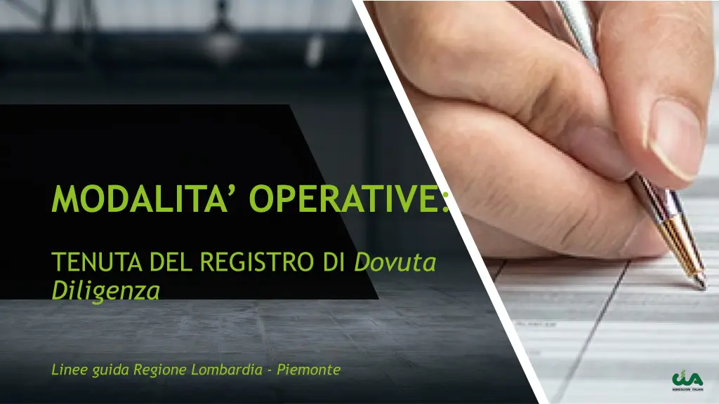 modalita operative