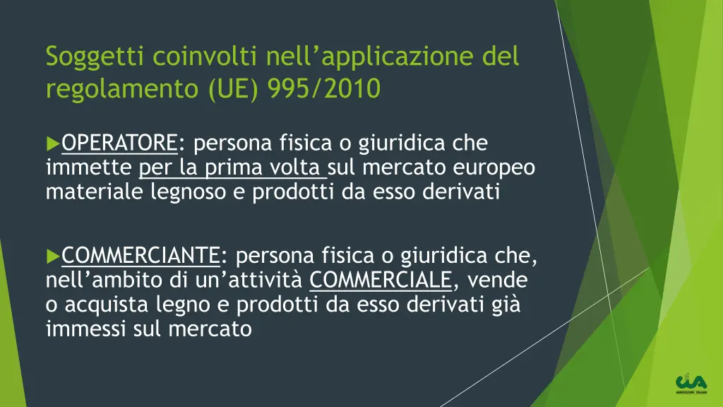 soggetti coinvolti nell applicazione