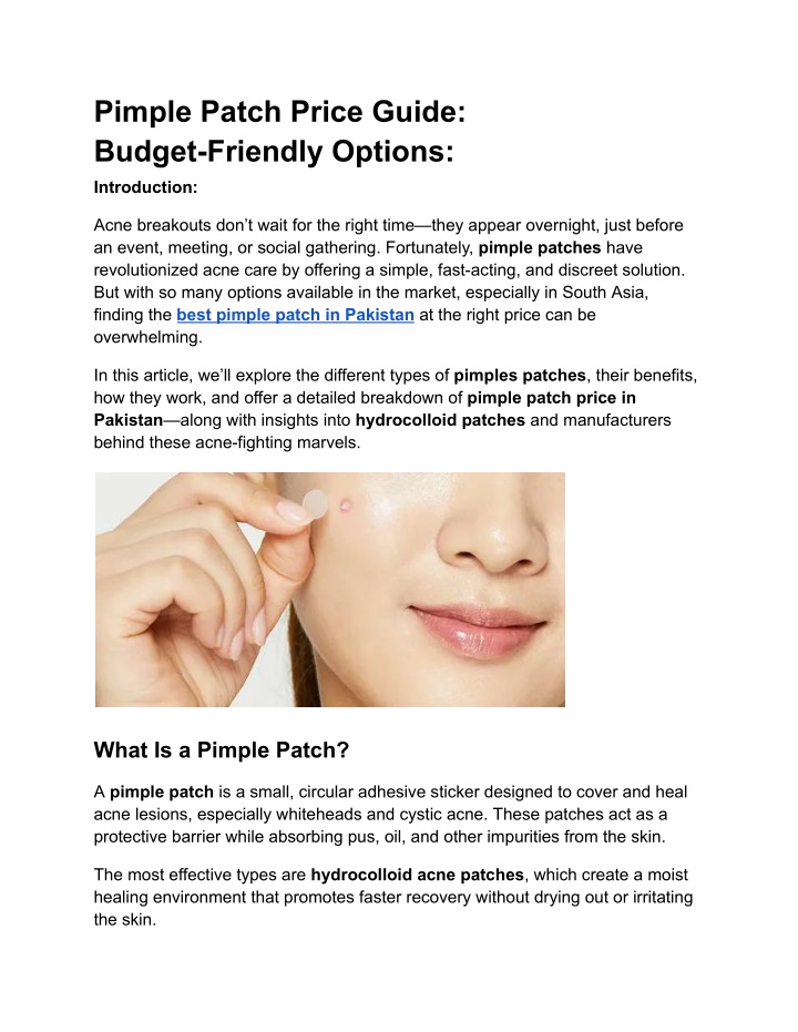 pimple patch price guide budget friendly options