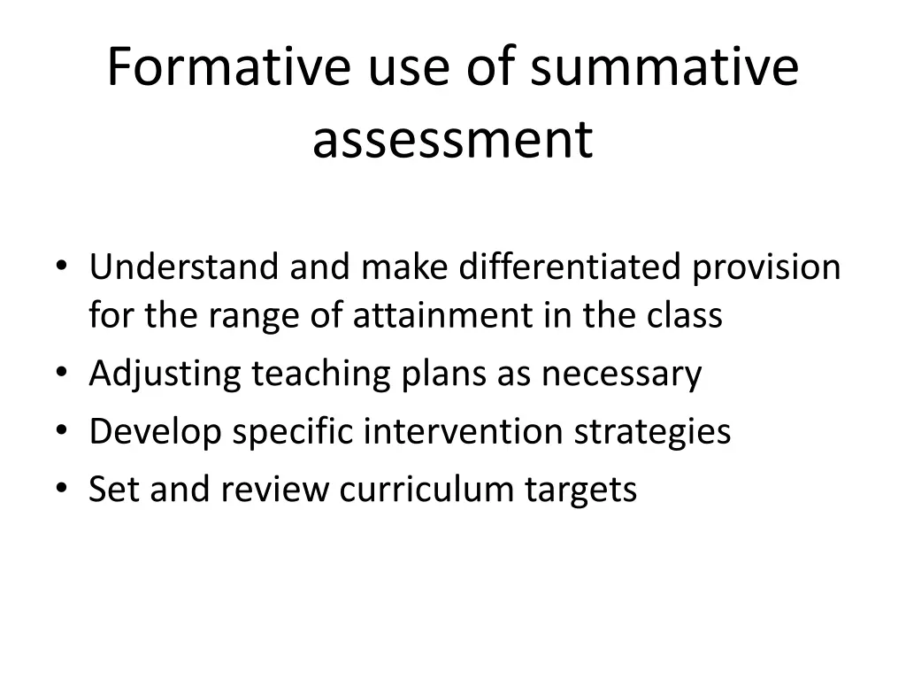 formative use of summative assessment