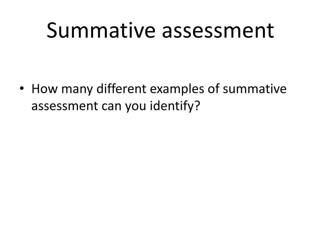 summative assessment