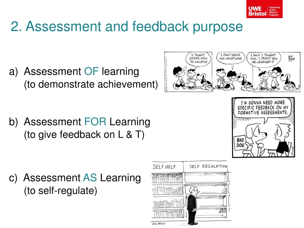 2 assessment and feedback purpose