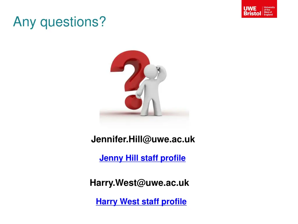 any questions