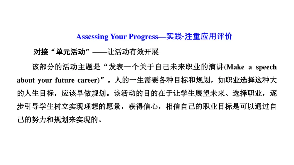 assessing your progress