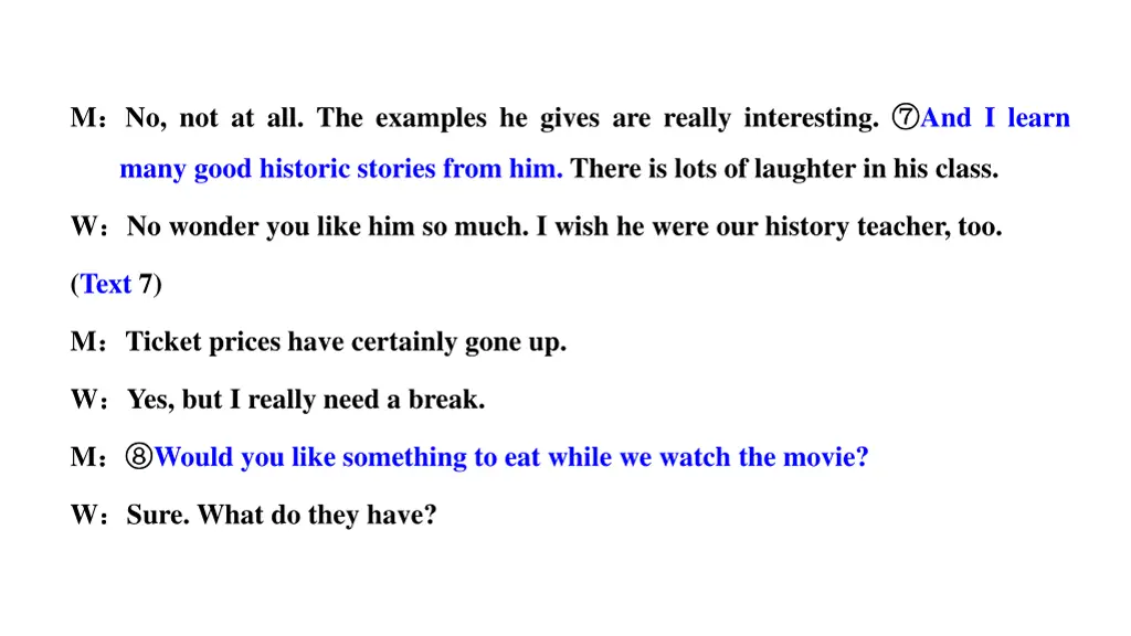 m no not at all the examples he gives are really