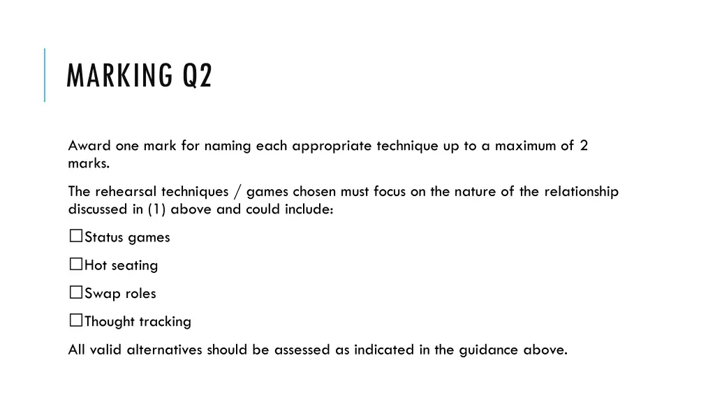 marking q2