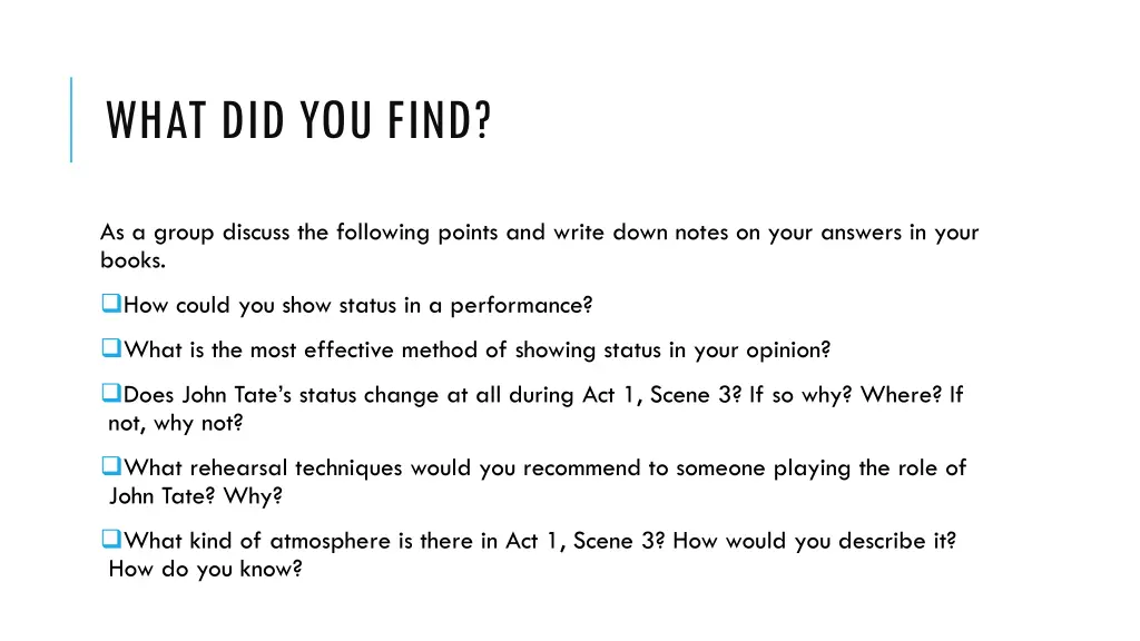 what did you find