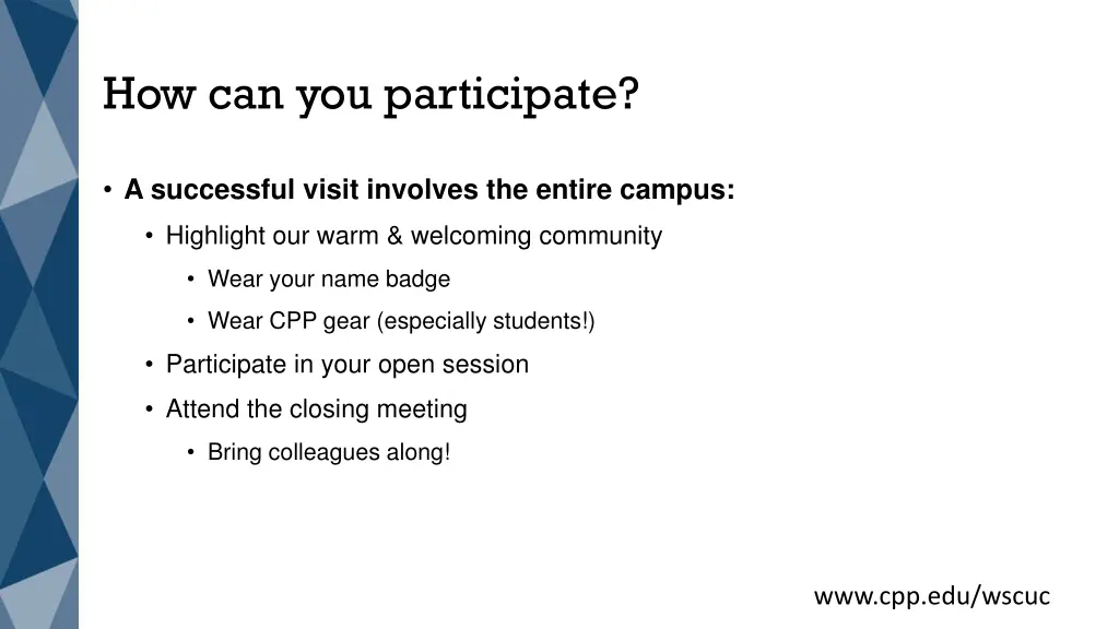how can you participate