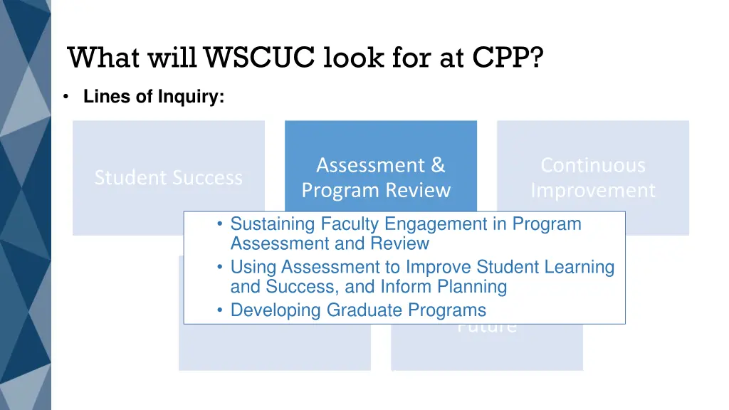 what will wscuc look for at cpp 2