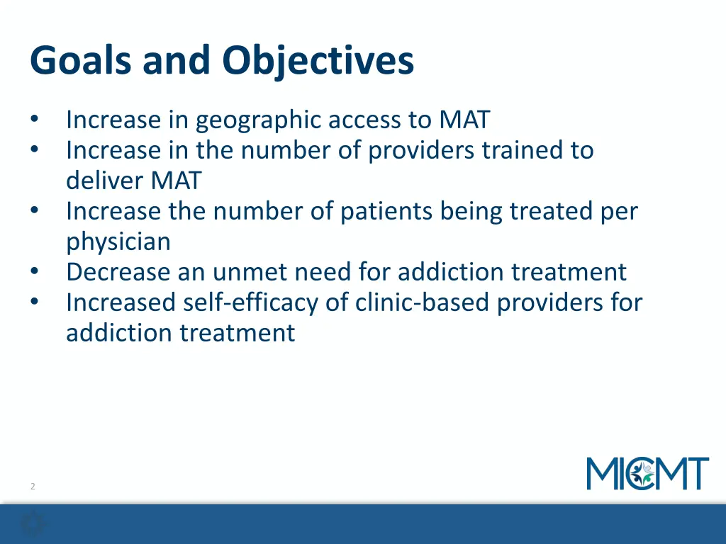 goals and objectives