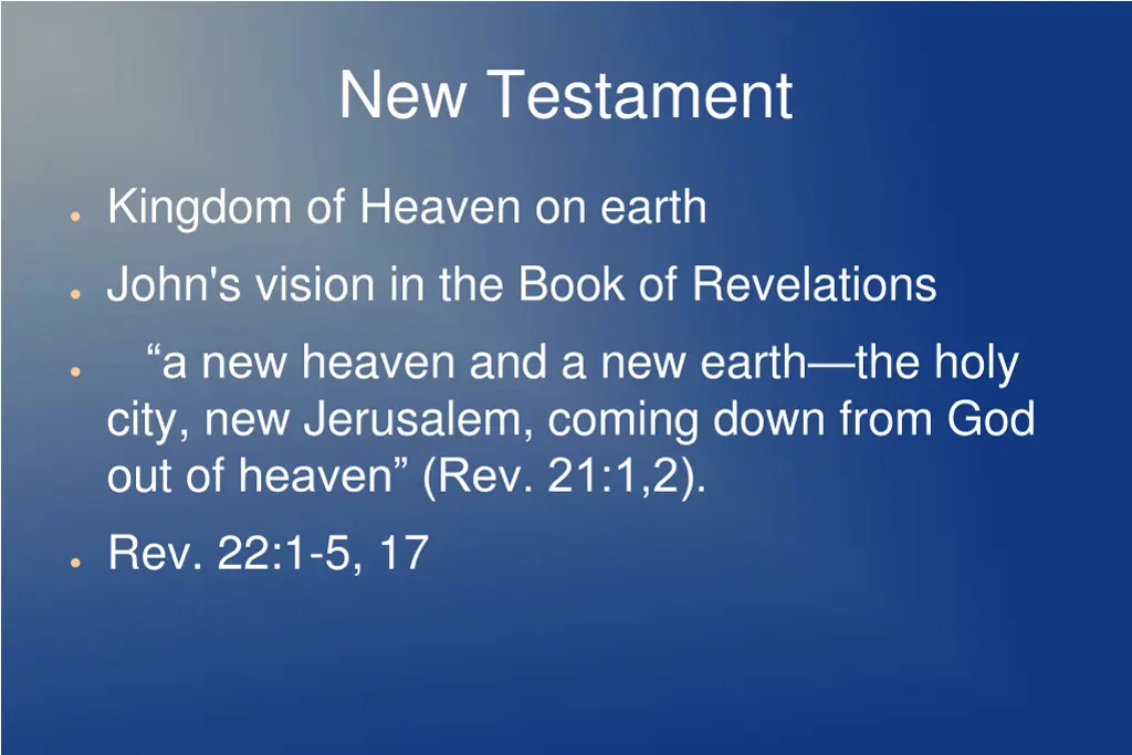 new testament
