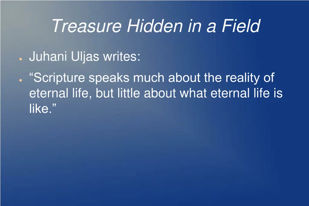 treasure hidden in a field