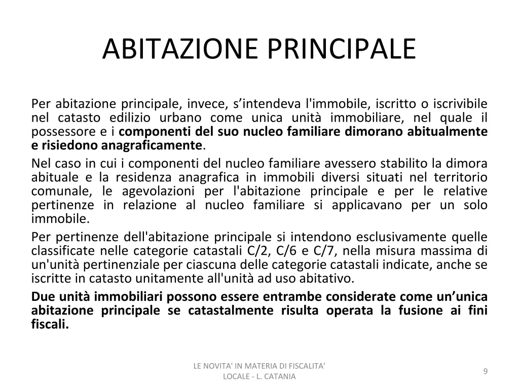 abitazione principale