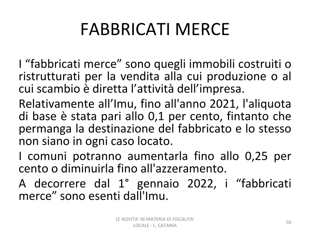 fabbricati merce