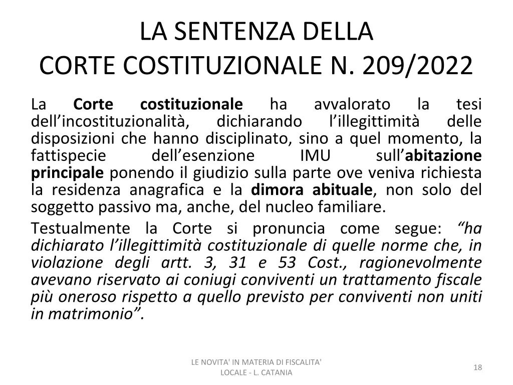 la sentenza della corte costituzionale n 209 2022 3