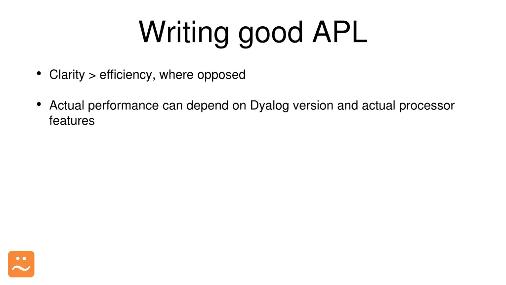 writing good apl