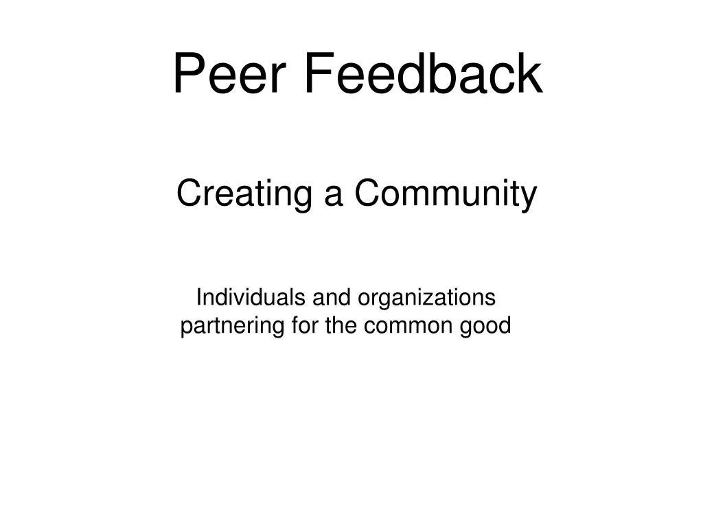 peer feedback 2
