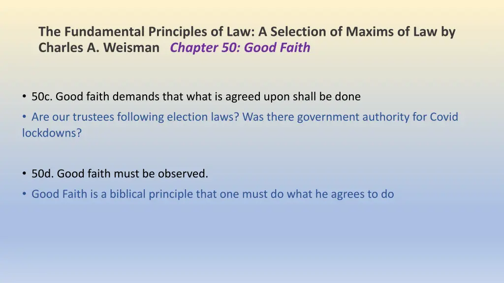 the fundamental principles of law a selection