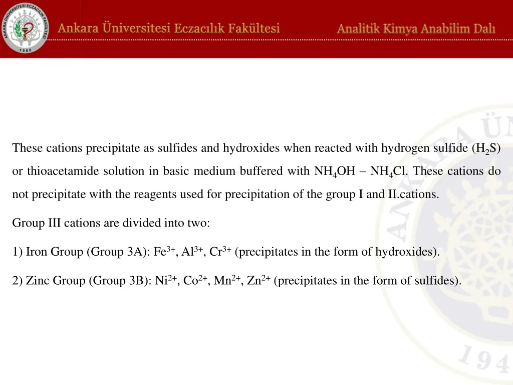these cations precipitate as sulfides