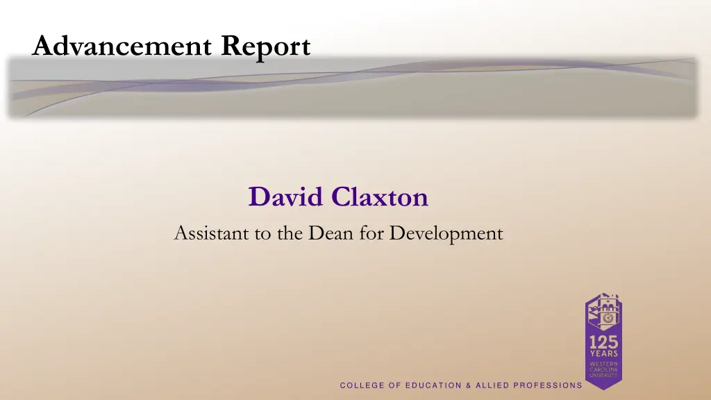 advancement report