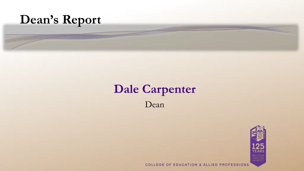 dean s report
