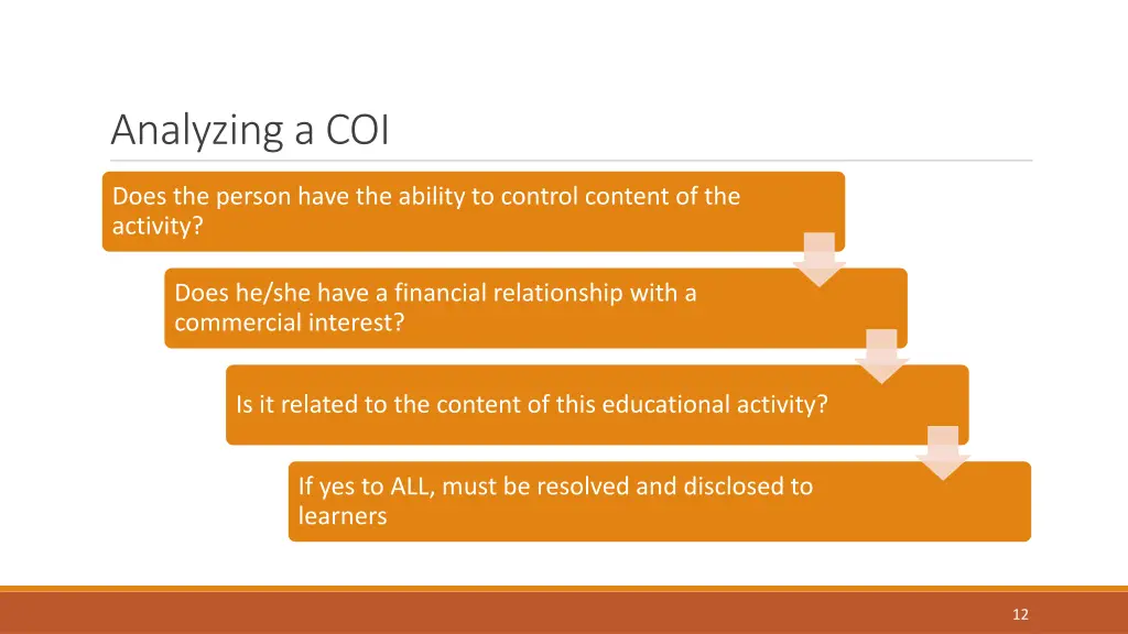 analyzing a coi