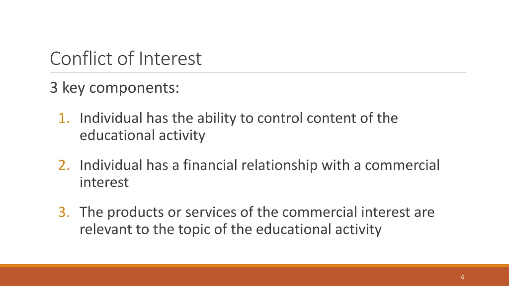 conflict of interest