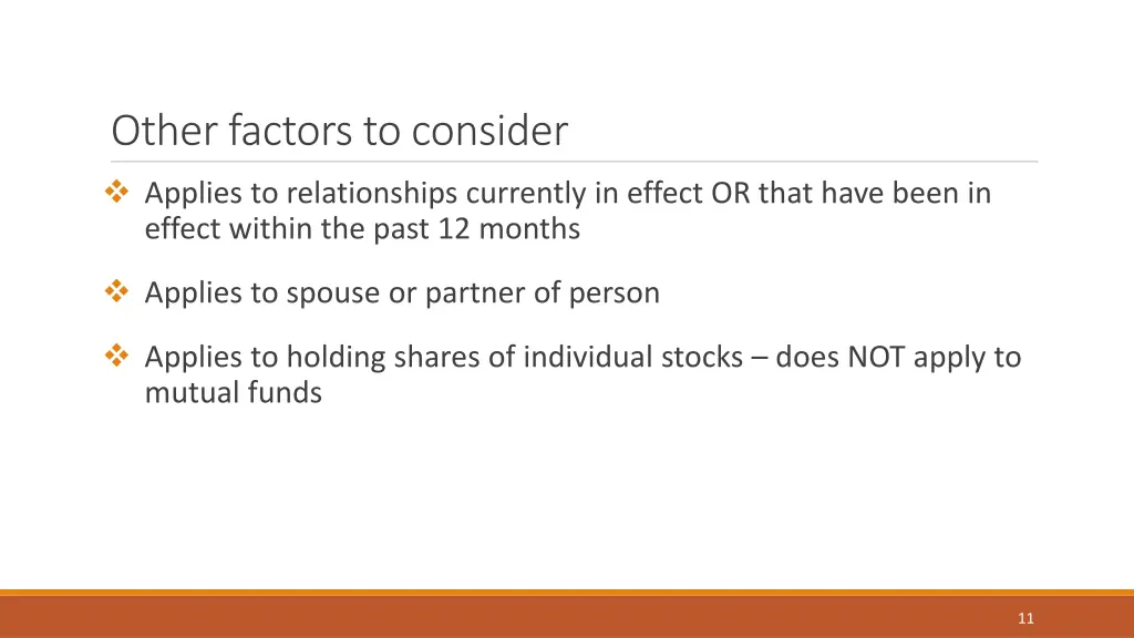 other factors to consider