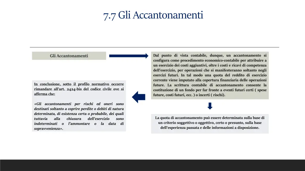 7 7 gli accantonamenti 1