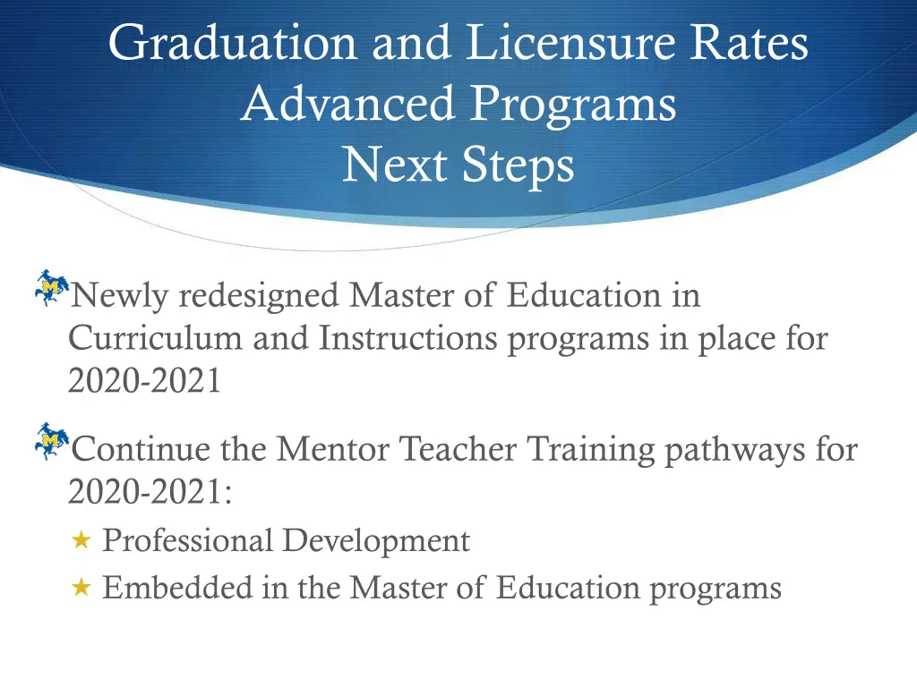 graduation and licensure rates advanced programs