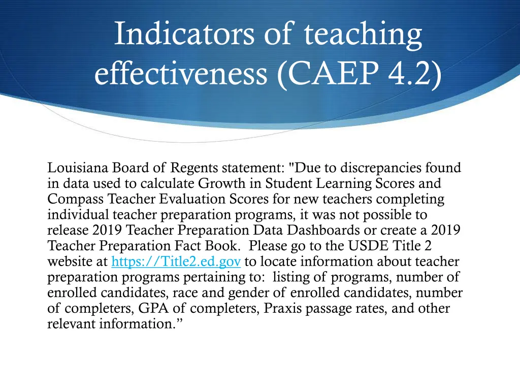 indicators of teaching effectiveness caep 4 2