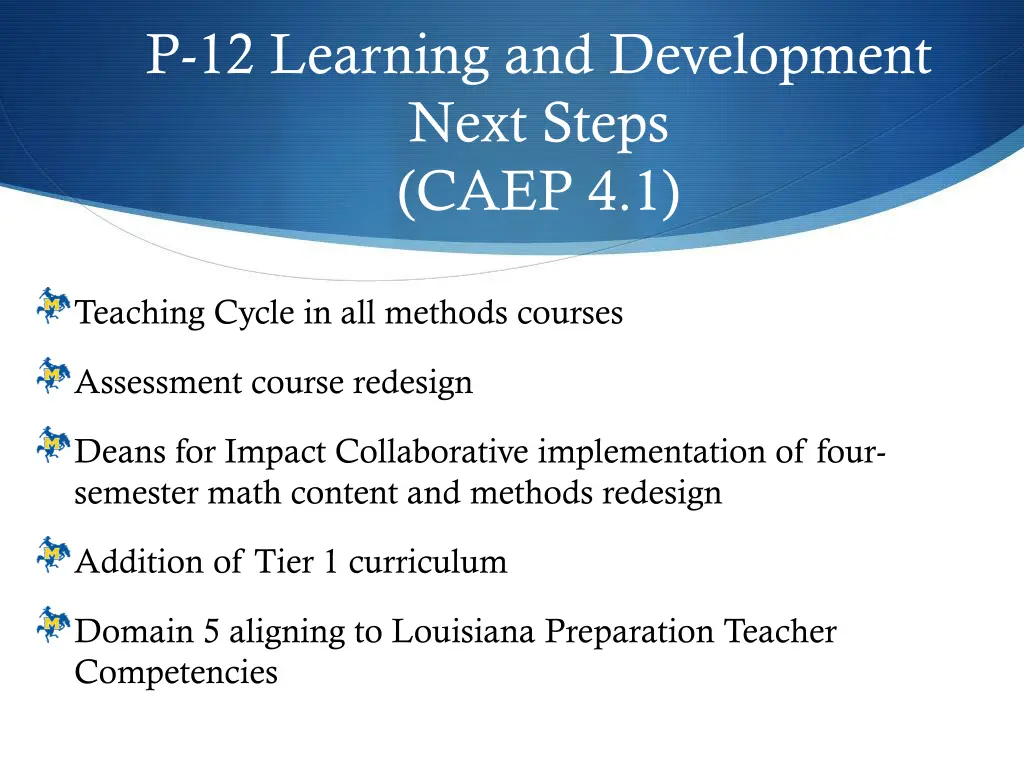p 12 learning and development next steps caep 4 1