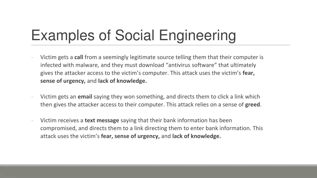 examples of social engineering