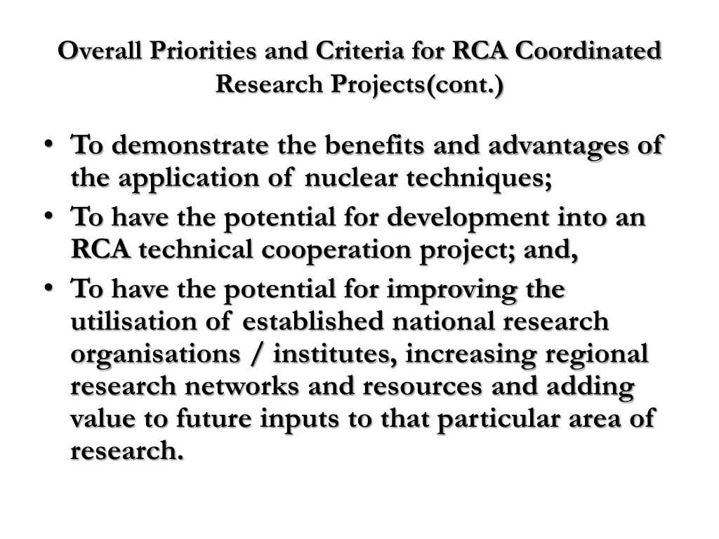 overall priorities and criteria 1