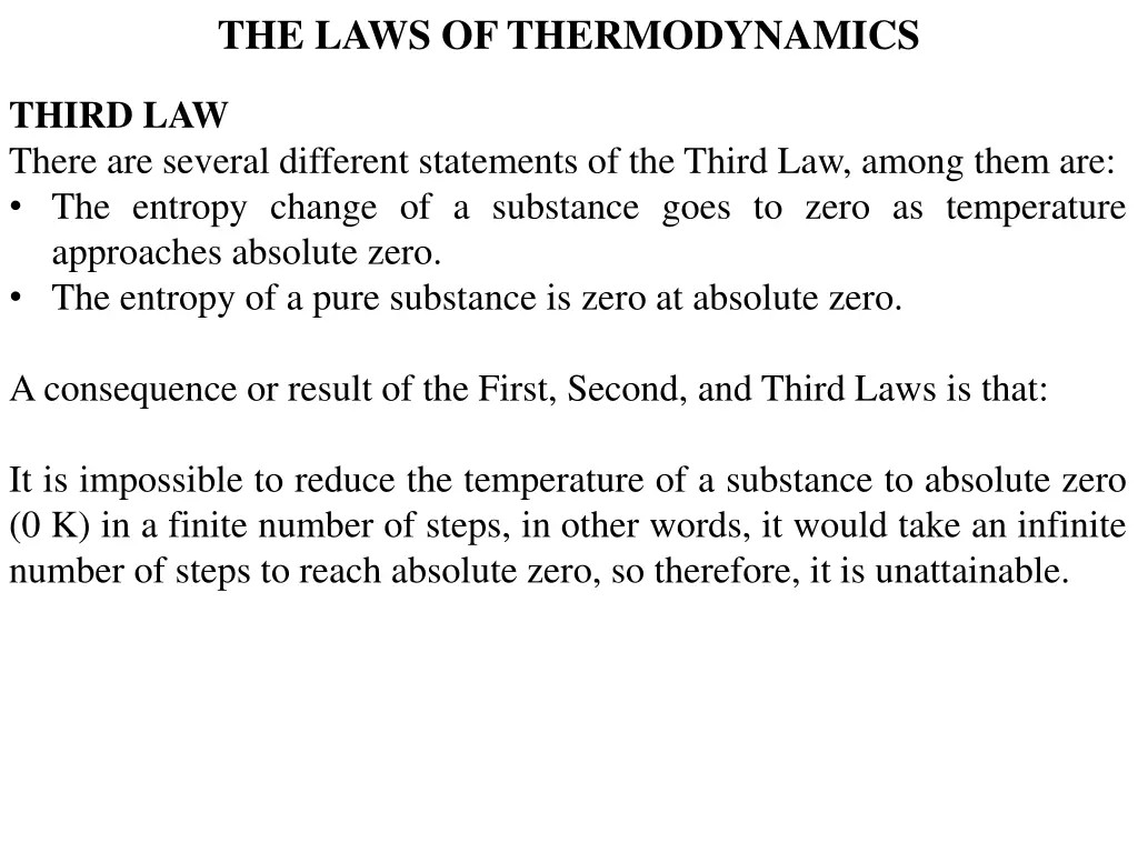the laws of thermodynamics 1
