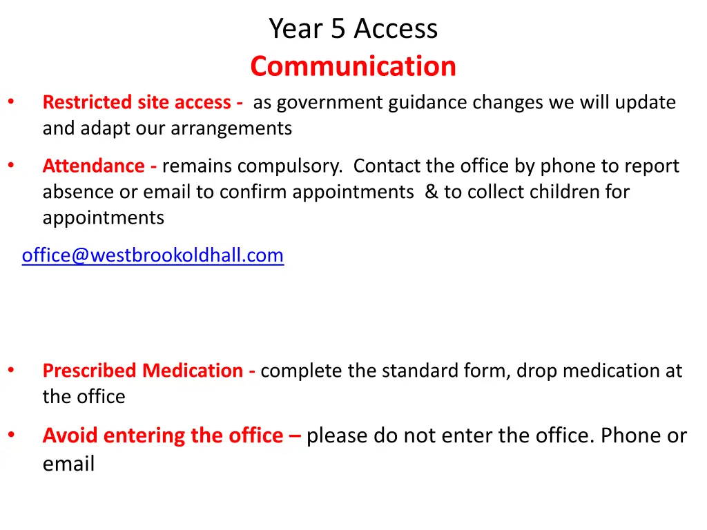 year 5 access communication
