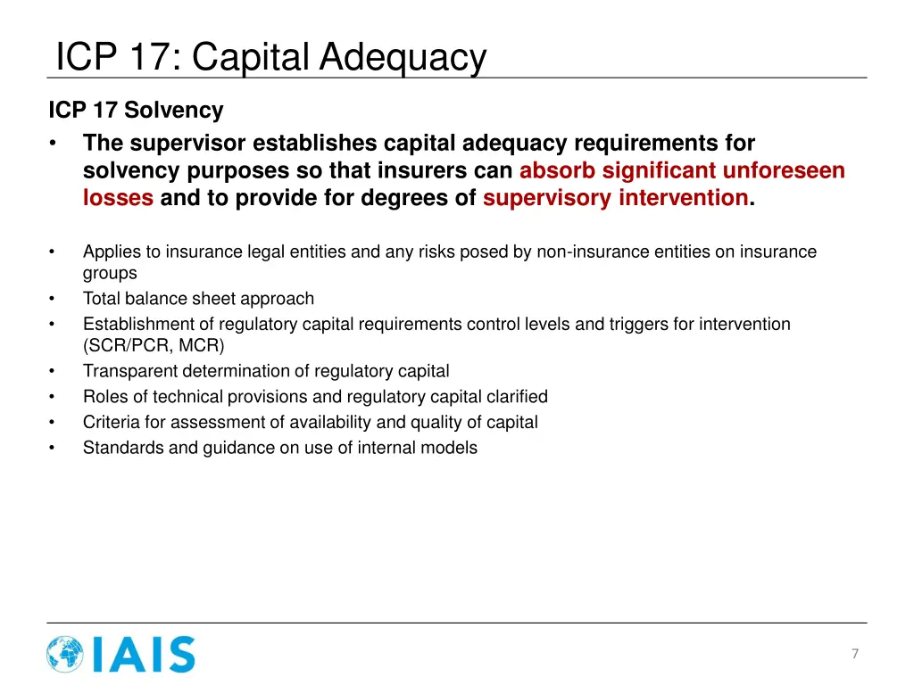 icp 17 capital adequacy