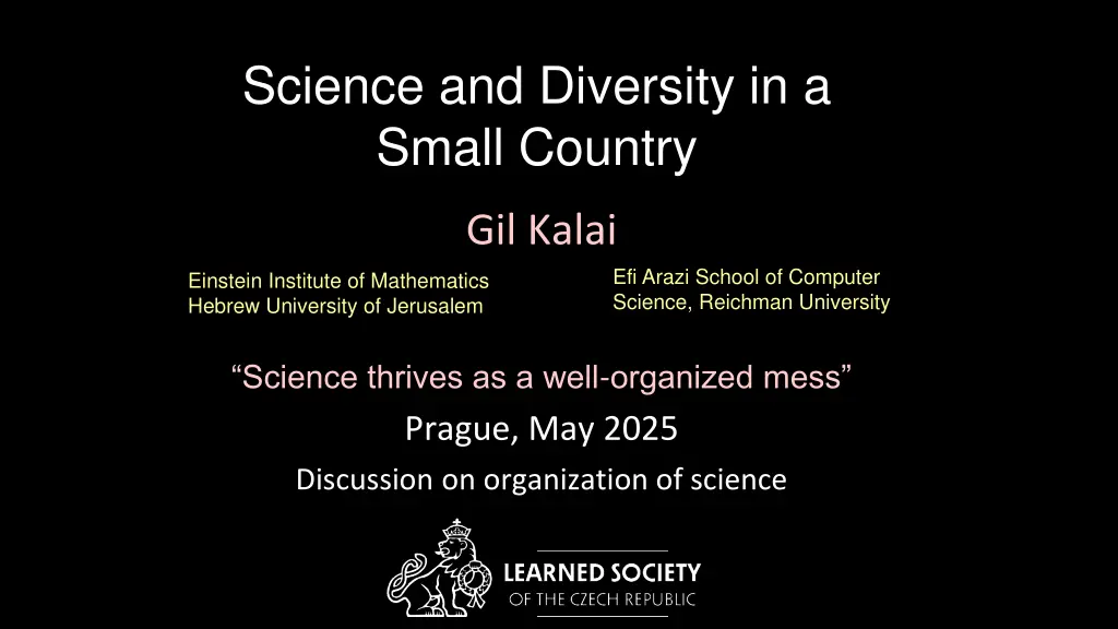 science and diversity in a small country