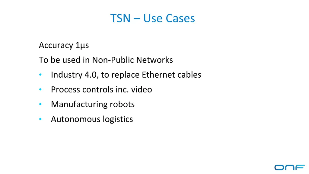 tsn use cases