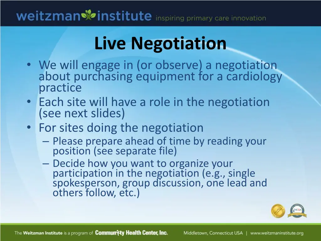live negotiation