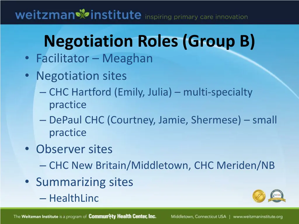 negotiation roles group b facilitator meaghan