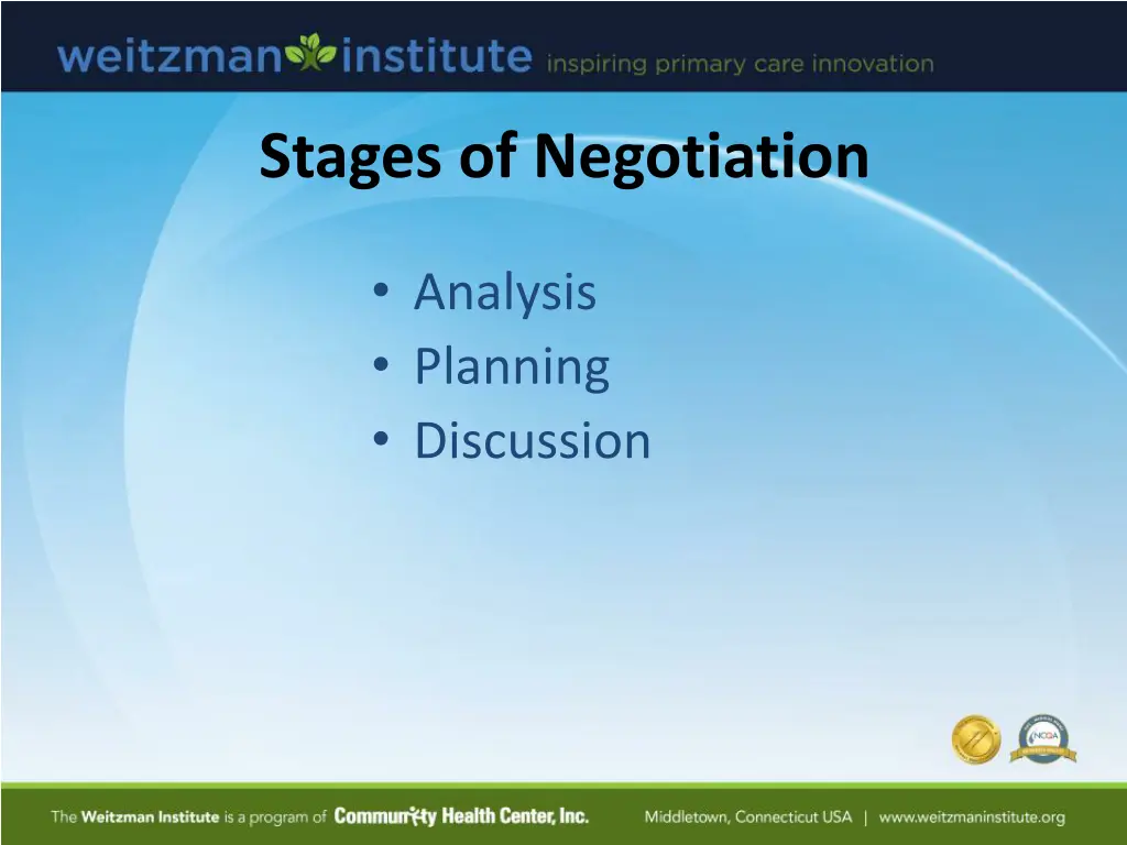 stages of negotiation