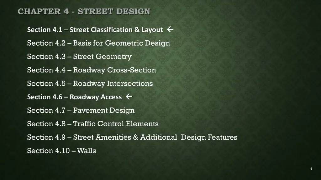 chapter 4 street design