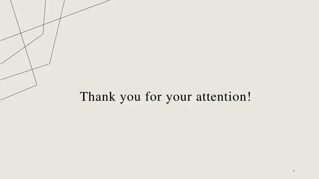 thank you for your attention